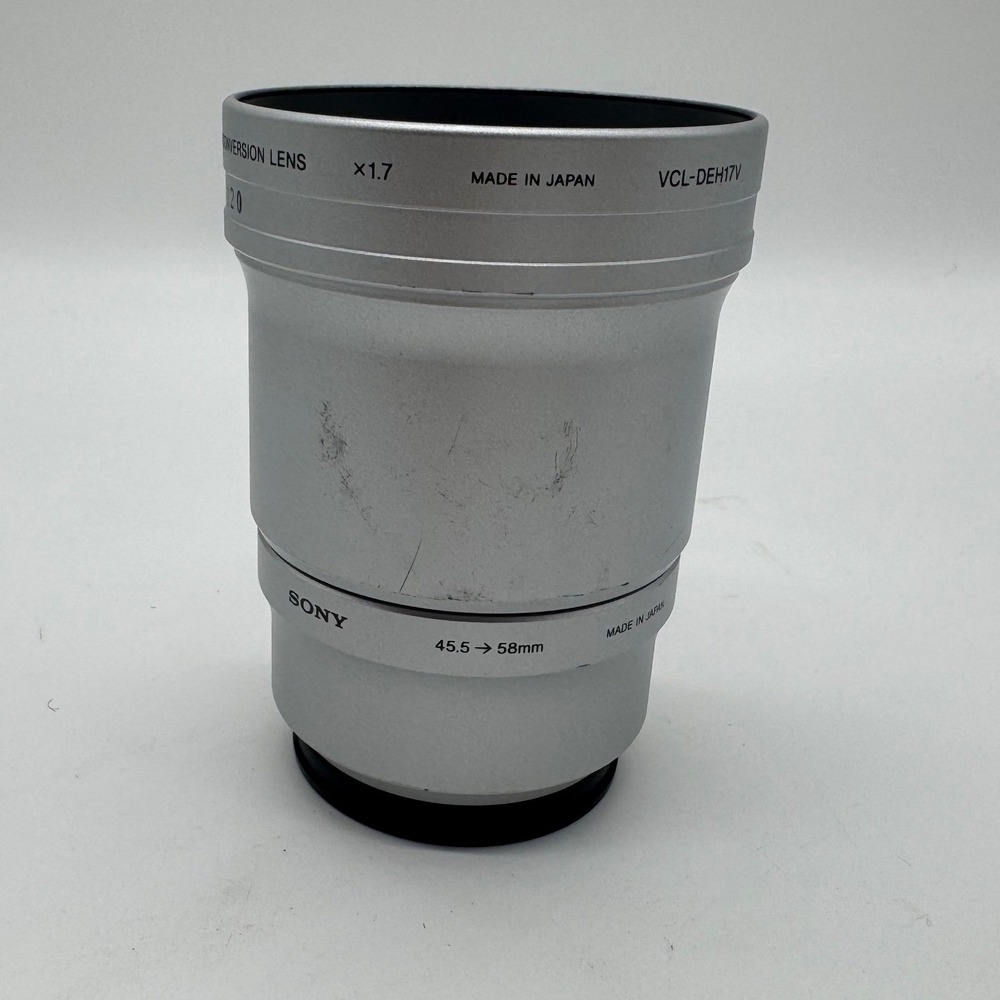 Sony VCL-DEH17V Tele End Conversion Lens x1.7 Silver with Hood and Cap